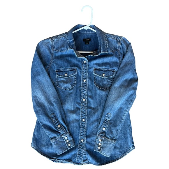 J. Crew Women's Classic Blue Denim Overalls - Picture 2 of 4